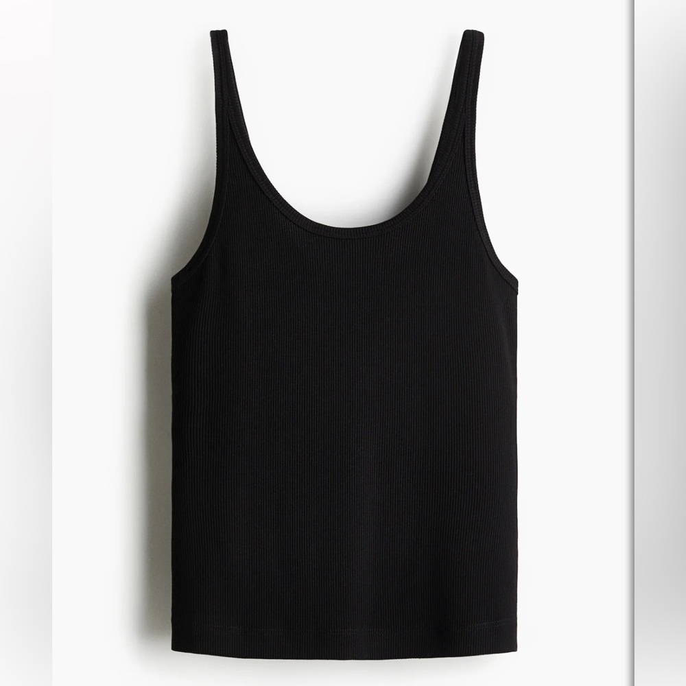 H&M Black Ribbed Tank Top